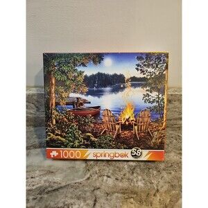 Lakeside Canoe Majestic Puzzle 1000 Piece Jigsaw Used Complete